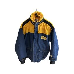VTG VINTAGE STARTER MICHIGAN WOLVERINES PULLOVER JACKET SZ LARGE NCAA